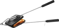 Flipkart SmartBuy Regular Design Small Size Brean Gas Stove Sandwich Toast Maker Non-Stick Coated Cookware Set (Steel, A