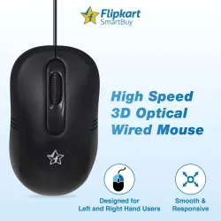 Flipkart SmartBuy OS807 Wired Ambidextrous Optical Mouse (USB 3.0, Black)