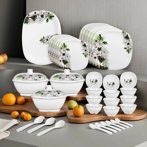 Image of Flipkart SmartBuy Pack of 40 Stain Resistant Dinner Set 