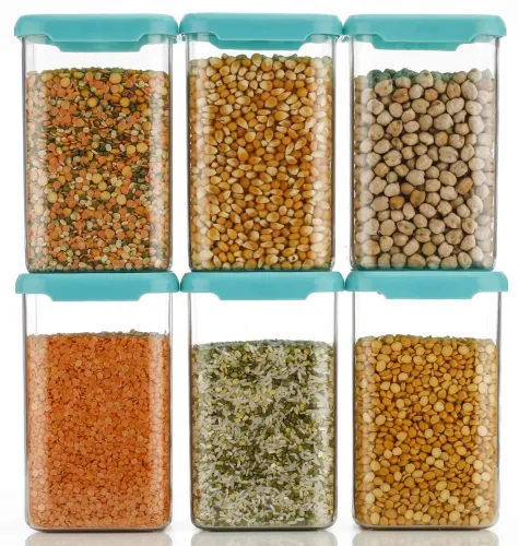 Image of Flipkart SmartBuy Plastic Grocery Container 1100ml (Pack of 6)