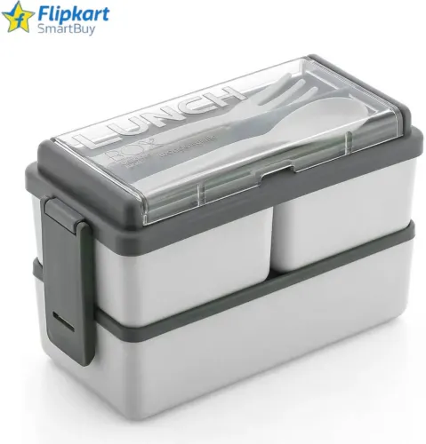 Image of Flipkart SmartBuy Plastic Office Lunch Box 3 Containers Plastic School Lunch Box (1500 ml)