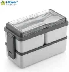 Flipkart SmartBuy Plastic Office Lunch Box 3 Containers Plastic School Lunch Box (1500 ml)