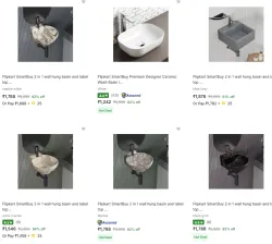 Flipkart SmartBuy Premium Designer Ceramic Wash Basin Falt 82% Discount Staring At ₹1242