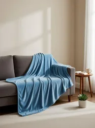 Flipkart SmartBuy Solid Double AC Blanket for AC Room (Polyester, Aqua)