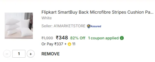 Image of Flipkart SmartBuy Back Microfibre Stripes Cushion Pack5