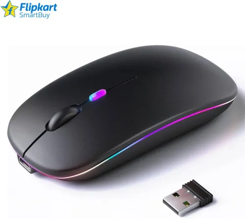 Image of t SmartBuy TC-M500 Wireless Ergonomic Optical Mouse with Bluetooth  (2.4GHz Wireless, Bluetooth, Black)