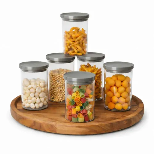 Image of Flipkart SmartBuy Plastic Grocery Container - 900 ml (Pack of 6, Grey)