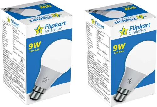 Image of Flipkart SmartBuy 9W B22 LED Bulb (White, Pack of 2)