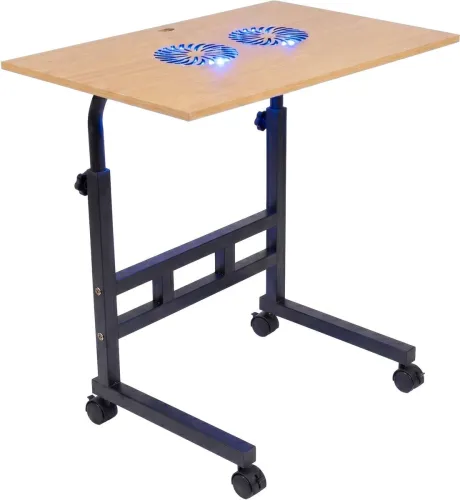 Image of Flipkart SmartBuy Portable Rolling Laptop Table with Dual Cooling Fans