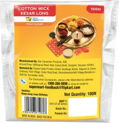 Flipkart Supermart Kesar Long 100 Units Cotton Wick