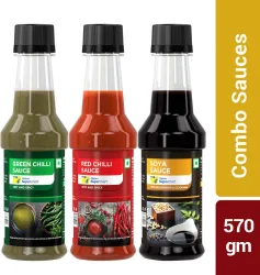 Flipkart Supermart Red, Green Chilli, Soya Sauce (3 x 190 g)
