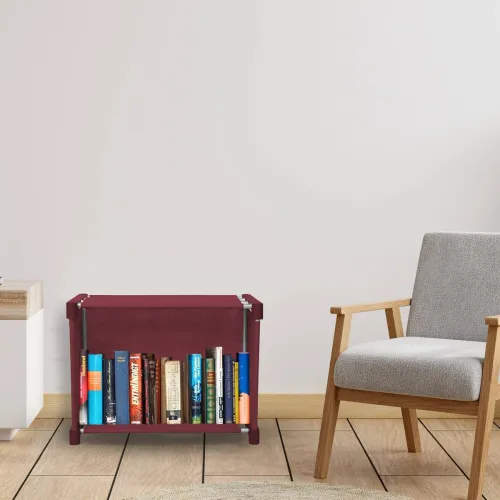 Image of Flipkart Perfect Homes Studio Maroon Metal DIY Book Shelf