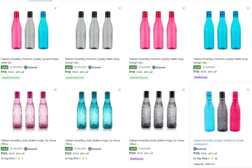 Image of Flipkart SmartBuy Water Bottle upto 80% discount 
