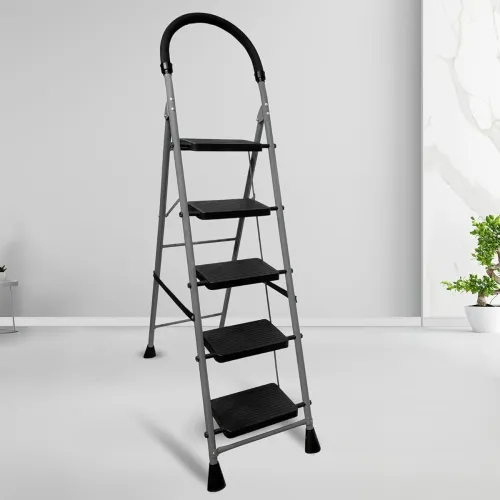Image of FLIPZON 5 Step Folding Ladder with Anti-Skid Wide Steps