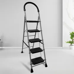 FLIPZON 5 Step Folding Ladder with Anti-Skid Wide Steps