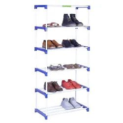 FLIPZON Multipurpose Metal, Plastic Rack Organizer for Shoe / Clothes / Books - (65.5 (L) x 32.5 (B) x 149 (H) Cms) (Nee