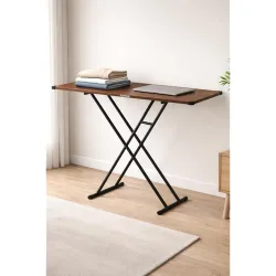 FLIPZON Premium Foldable Ironing Cum Multi-Purpose Table with Heavy-Duty Metal Frame | Smart Space-Saving Laptop, Study 