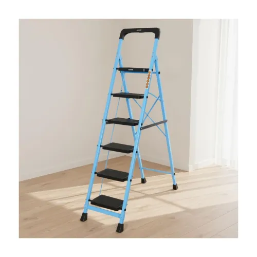Image of FLIPZON Stepiva 6-Step Foldable Steel Ladder with Support Handle & Tool Tray