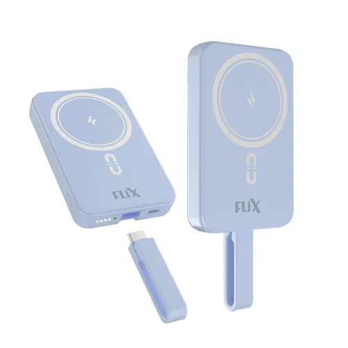 Image of FLiX MagConnect Pro 10K 15W Power Bank – Blue