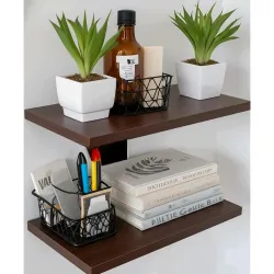 Floating Wall Shelf, Book Shelf Wooden Wall Mounted