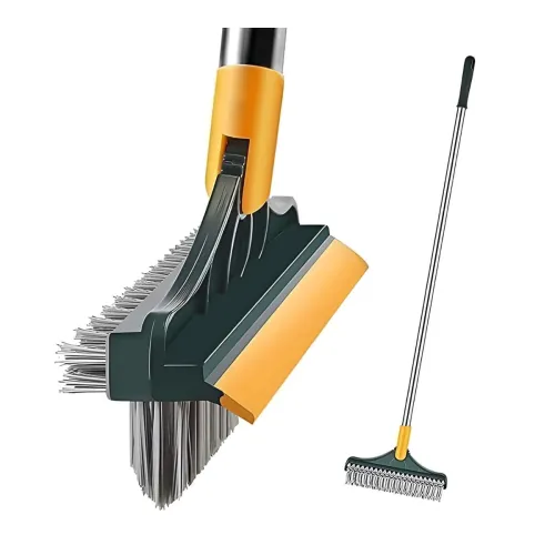 Image of Floor and Wall Cleaning Brush with Long Handle