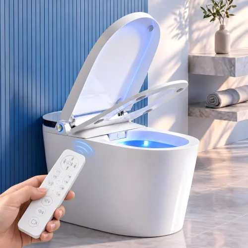 Image of Floor Mount Smart Toilet with Free Installation, Auto Flush & Heated Seat
