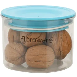 Floraware Plastic Storage Jar and Container Set I Air Tight & BPA Free Containers for Kitchen Storage Set I Grocery Kitchen Container Set I Multipurpose Jar, 600 Ml Each, Set 1 Blue