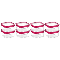 Floraware Food Safe Plastic Multiuse Square Fit-Lock Airtight Storage Jar,Containers For Kitchen Storage Set I Grocery K