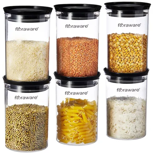 Image of Floraware 900ml Airtight Kitchen Containers – 6Pcs