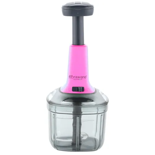Image of Floraware Food Chopper Steel Large Manual Hand-Press Vegetable Chopper Mixer Cutter