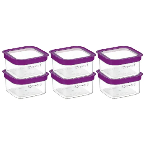 Image of Floraware Food Safe Plastic Multiuse Square Container, 450 ml