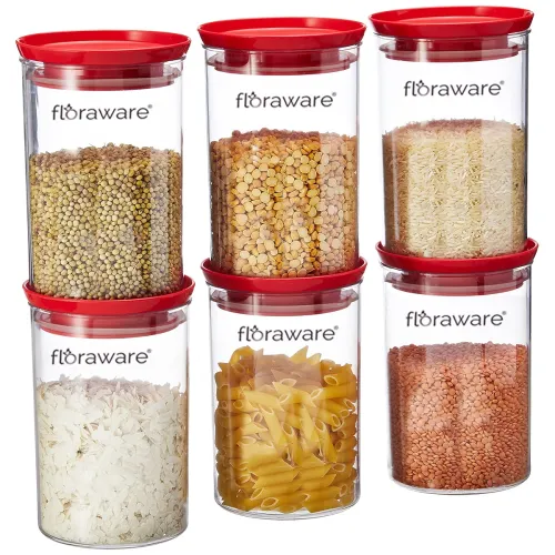 Image of Floraware Plastic Air Tight BPA Free Stackable Containers Po6