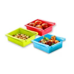 Floraware Plastic Refrigerator Storage Rack Set 3