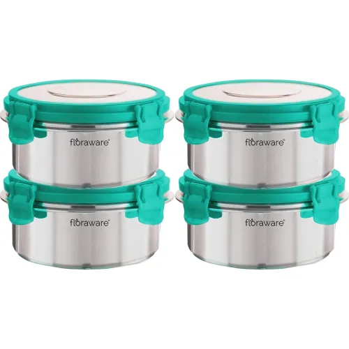 Image of Floraware Stainless Steel Insulated Airtight Lunch Box Set 4, 300 ml