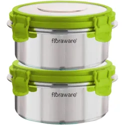 Floraware Stainless Steel Insulated Airtight Leak-Proof Lunch Box, Set 2, 300 ml