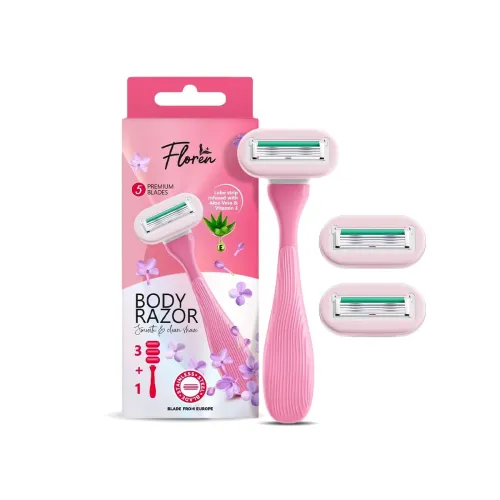 Image of Floren Body Razor 3 cartridges + 1 handle (5 blades)