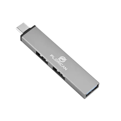Image of FLORICAN Type C USB 3.0 Hub, 3-Port USB Hub Expander for Laptop, Xbox, Flash Drive, HDD, Console, Printer, Camera, Keybo