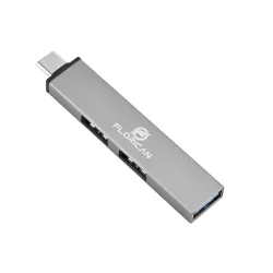 FLORICAN Type C USB 3.0 Hub, 3-Port USB Hub Expander for Laptop, Xbox, Flash Drive, HDD, Console, Printer, Camera, Keybo