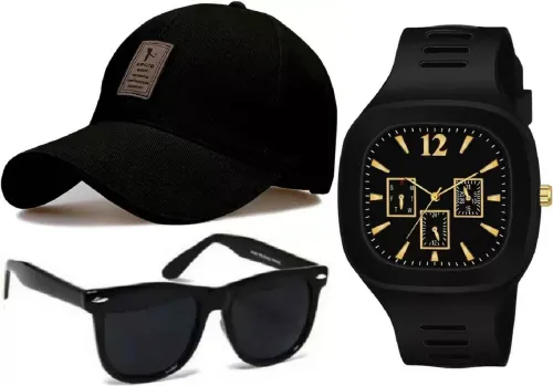 Image of Florida Solid Self Design Sports Caps 3-Pack