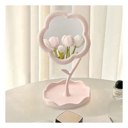 Image of Flower-Shaped Makeup Mirror