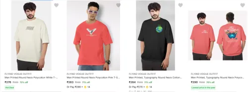 Image of Flyind Vogue Outfit Men's T Shirts at minimum 70% Discount