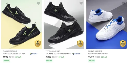 Image of Flying Machine Men’s Casual Shoes at minimum 60% Discount