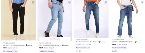 Image of Flying Machine Men's Jeans upto 65% Discount