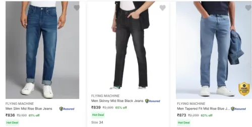 Image of Flying Machine Men's Jeans upto 65% Discount