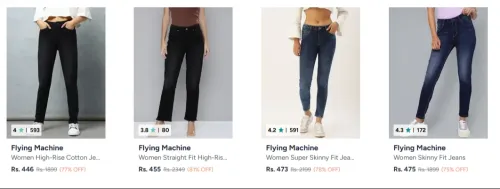 Image of Flying Machine Women's Jeans at minimum 70% Discount