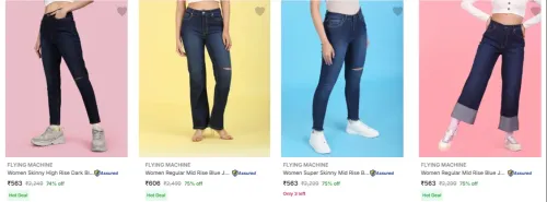 Image of Flying Machine Women's Jeans at minimum 70% Discount