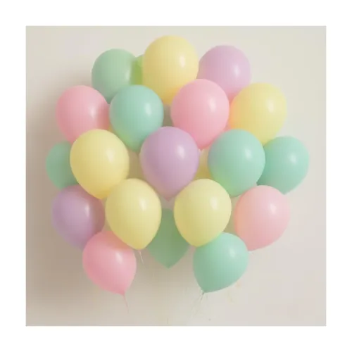 Image of Flyloons 50 Pastel Balloons (Purple, Green, Yellow, Pink)