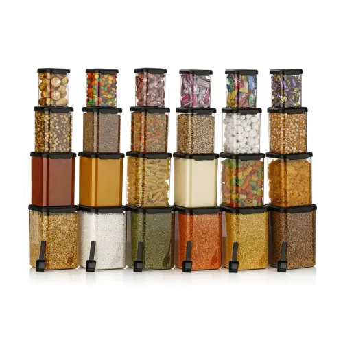 Image of Flymore Plastic Airtight Kitchen Storage Containers Set