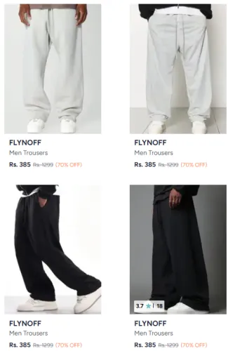 Image of Flynoff Trousers @ Flat ₹385