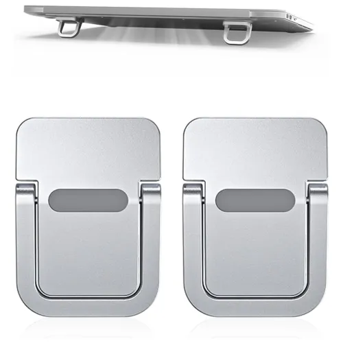 Image of Foldable Alloy Steel Laptop Stand Set of 2 with Invisible Keyboard Elevation